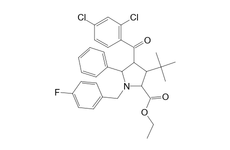 Proline, 4-(2,4-dichlorobenzoyl)-3-(1,1-dimethylethyl)-1-[(4-fluorophenyl)methyl]-5-phenyl-, ethyl ester