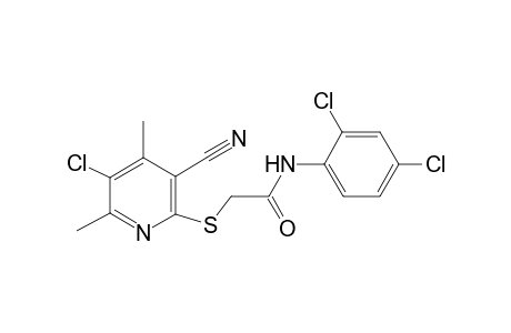 2-(5-Chloranyl-3-cyano-4,6-dimethyl-pyridin-2-yl)sulfanyl-N-(2,4-dichlorophenyl)ethanamide