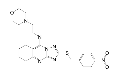 2-(4-NITROBENZYLTHIO)-5-[2-(MORPHOLIN-4-YL)-ETHYL]-AMINO-6,7,8,9-TETRAHYDRO-1,2,4-TRIAZOLO-[5,1-B]-QUINAZOLINE