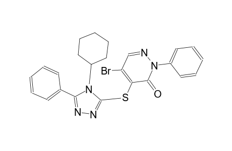 3(2H)-pyridazinone, 5-bromo-4-[(4-cyclohexyl-5-phenyl-4H-1,2,4-triazol-3-yl)thio]-2-phenyl-