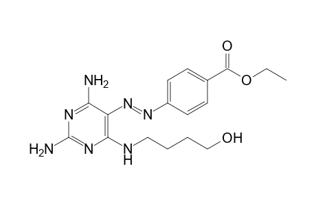 p-{{2,4-diamino-6-[(4-hydroxybutyl)amino]-5-pyrimidinyl}azo}benzoic acid, ethyl ester