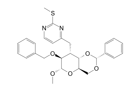 4-(METHYL-2-O-BENZYL-4,6-O-BENZYLIDENE-3-DEOXY-ALPHA-D-ALTROPYRANOSID-3-YLMETHYL)-2-METHYLTHIOPYRIMIDINE