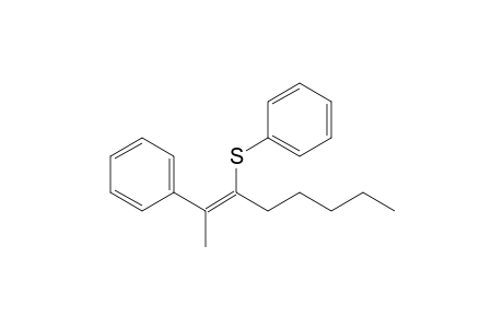 Benzene, [1-methyl-2-(phenylthio)-1-heptenyl]-