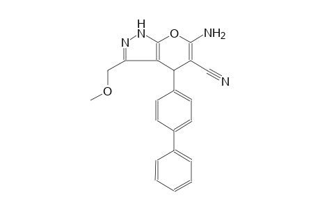 6-amino-4-[1,1'-biphenyl]-4-yl-3-(methoxymethyl)-1,4-dihydropyrano[2,3-c]pyrazole-5-carbonitrile
