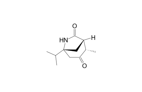 (-)-(1S,2S,5R)-2-Methyl-5-isopropyl-6-azabicyclo[3.2.1]octane-3,7-dione