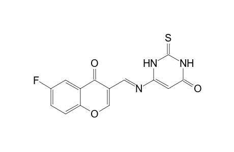 Chroman-4-one, 6-fluoro-3-(1,2,3,4-tetrahydro-4-oxo-2-thioxo-6-pyrimidyl)iminomethyl-2,3-dehydro-