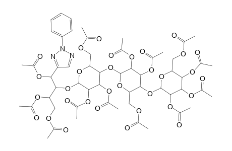 .beta.-D-Glucopyranoside, 2,3-bis(acetyloxy)-1-[(acetyloxy)(2-phenyl-2H-1,2,3-triazol-4-yl)methyl]propyl O-2,3,4,6-tetra-O-acetyl-.beta.-D-glucopyranosyl-(1.fwdarw.4)-O-2,3,6-tri-O-acetyl-.beta.-D-glucopyranosyl-(1.fwdarw.4)-, triacetate (ester)