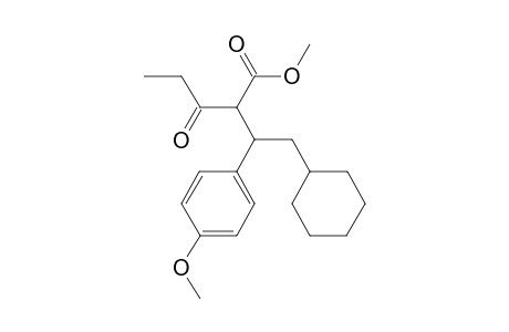 methyl 2-[2-cyclohexyl-1-(4-methoxyphenyl)ethyl]-3-oxo-pentanoate