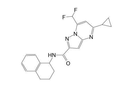 5-cyclopropyl-7-(difluoromethyl)-N-(1,2,3,4-tetrahydro-1-naphthalenyl)pyrazolo[1,5-a]pyrimidine-2-carboxamide