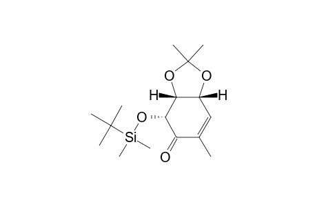 1,3-Benzodioxol-5(4H)-one, 4-[[(1,1-dimethylethyl)dimethylsilyl]oxy]-3a,7a-dihydro-2,2,6-trimethyl-, [3aR-(3a.alpha.,4.beta.,7a.alpha.)]-