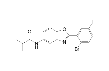Propanamide, N-[2-(2-bromo-5-iodophenyl)-1,3-benzoxazol-5-yl]-2-methyl-