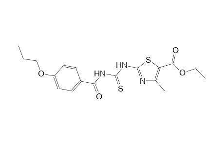 ethyl 4-methyl-2-({[(4-propoxybenzoyl)amino]carbothioyl}amino)-1,3-thiazole-5-carboxylate