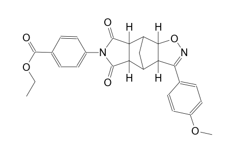 ethyl 4-((3aS,4S,4aR,7aS,8S,8aS)-3-(4-methoxyphenyl)-5,7-dioxo-4a,5,7,7a,8,8a-hexahydro-3aH-4,8-methanoisoxazolo[4,5-f]isoindol-6(4H)-yl)benzoate