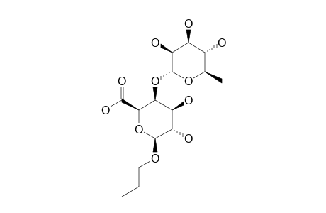 PROPYL-ALPHA-L-RHAMNOPYRANOSYL-(1->4)-BETA-D-GALACTOPYRANOSIDURONIC-ACID
