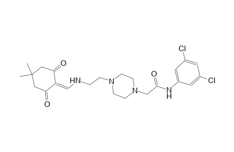 N-(3,5-dichlorophenyl)-2-[4-(2-{[(4,4-dimethyl-2,6-dioxocyclohexylidene)methyl]amino}ethyl)-1-piperazinyl]acetamide
