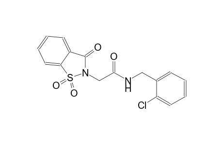 N-(2-chlorobenzyl)-2-(1,1-dioxido-3-oxo-1,2-benzisothiazol-2(3H)-yl)acetamide