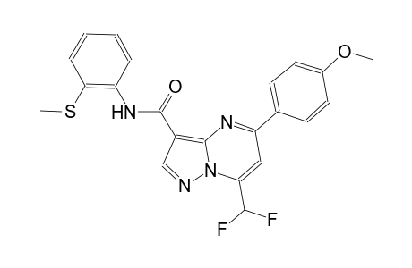 7-(difluoromethyl)-5-(4-methoxyphenyl)-N-[2-(methylsulfanyl)phenyl]pyrazolo[1,5-a]pyrimidine-3-carboxamide