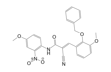 (2E)-3-[2-(benzyloxy)-3-methoxyphenyl]-2-cyano-N-(4-methoxy-2-nitrophenyl)-2-propenamide