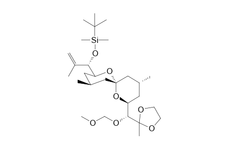 tert-Butyl(((S)-1-((2S,4S,6S,8S,10R)-8-((R)-(methoxymethoxy)(2-methyl-1,3-dioxolan-2-yl)methyl)-4,10-dimethyl-1,7-dioxaspiro[5.5]undecan-2-yl)-2-methylallyl)oxy)dimethylsilane