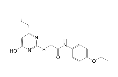 N-(4-ethoxyphenyl)-2-[(4-hydroxy-6-propyl-2-pyrimidinyl)sulfanyl]acetamide
