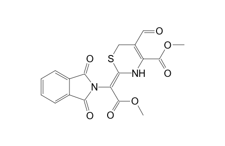 (2Z)-2-[1-(1,3-dioxo-2-isoindolyl)-2-methoxy-2-oxoethylidene]-5-formyl-3,6-dihydro-1,3-thiazine-4-carboxylic acid methyl ester