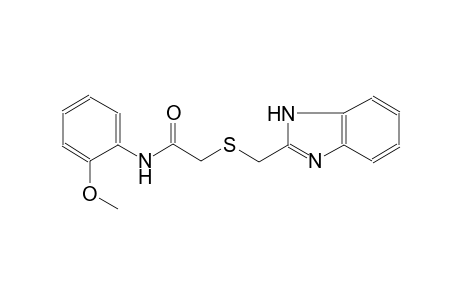 Acetamide, 2-(2-benzimidazolylmethylthio)-N-(2-methoxyphenyl)-