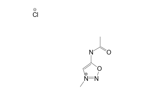 3-METHYL-5-ACETYLAMINO-1,2,3-OXADIAZOLE_CHLORIDE;WITH_RESPECT_TO_CH3NO2