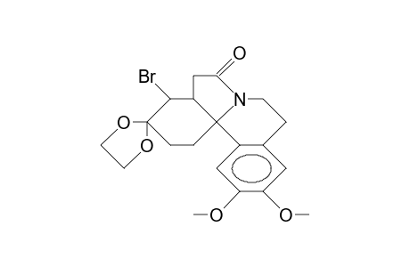 1a-Bromo-15,16-dimethoxy-cis-erythrinane-2,8-dione 2-ethylene-acetal