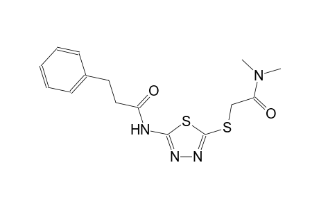 N-(5-{[2-(dimethylamino)-2-oxoethyl]sulfanyl}-1,3,4-thiadiazol-2-yl)-3-phenylpropanamide