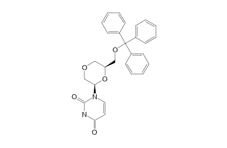 2',3'-ANHYDRO-5'-O-(TRIPHENYLMETHYL)-2',3'-SECOURIDINE;((2R,6S)-6-[(TRIPHENYLMETHOXY)-METHYL]-1,4-DIOXAN-2-YL)-URACIL