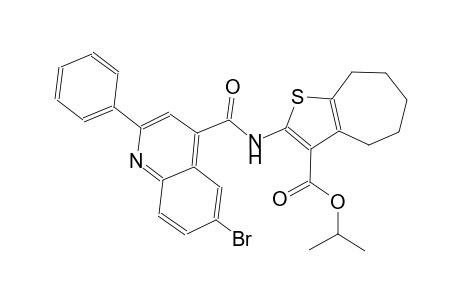 isopropyl 2-{[(6-bromo-2-phenyl-4-quinolinyl)carbonyl]amino}-5,6,7,8-tetrahydro-4H-cyclohepta[b]thiophene-3-carboxylate