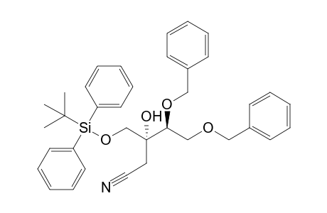 (3R,4S)-4,5-Bis(benzyloxy)-3-(tert-butyldiphenylsilyloxymethyl)-3-hydroxypentanenitrile