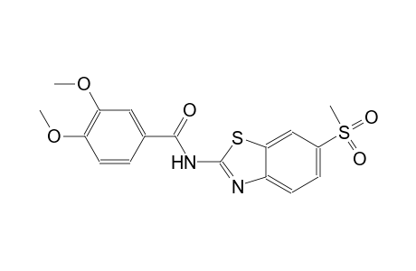 3,4-dimethoxy-N-[6-(methylsulfonyl)-1,3-benzothiazol-2-yl]benzamide