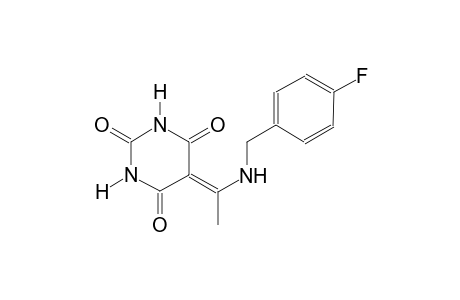 5-{1-[(4-fluorobenzyl)amino]ethylidene}-2,4,6(1H,3H,5H)-pyrimidinetrione
