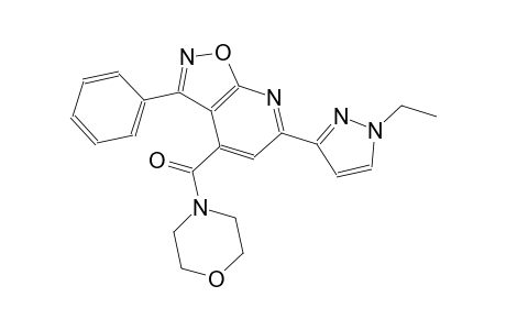 isoxazolo[5,4-b]pyridine, 6-(1-ethyl-1H-pyrazol-3-yl)-4-(4-morpholinylcarbonyl)-3-phenyl-
