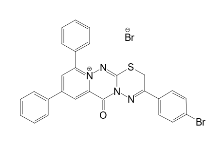 3-(4-Bromophenyl)-6-oxo-8,10-diphenyl-2H,6H-pyrido[2,1-f][1,3,4]thiadiazino[2,3-c][1,2,4]triazin-11-ium bromide