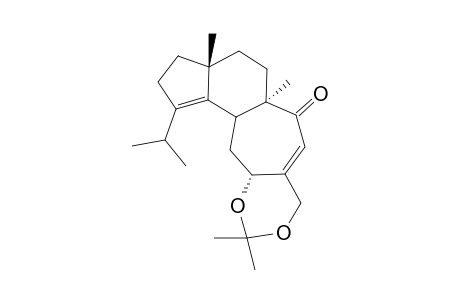 2H-Indeno[5',4':5,6]cyclohepta[1,2-d][1,3]dioxin-6(8H)-one, 3,3a,4,5,5a,11a,12,12a-octahydro-3a,5a,10,10-tetramethyl-1-(1-methylethyl)-, [3aR-(3a.alpha.,5a.beta.,11a.alpha.,12a.alpha.)]-