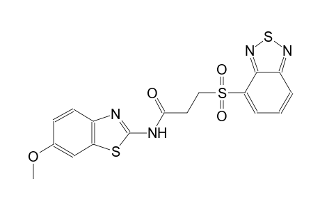 propanamide, 3-(2,1,3-benzothiadiazol-4-ylsulfonyl)-N-(6-methoxy-2-benzothiazolyl)-