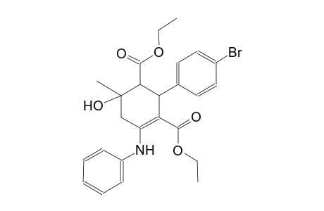 3-cyclohexene-1,3-dicarboxylic acid, 2-(4-bromophenyl)-6-hydroxy-6-methyl-4-(phenylamino)-, diethyl ester