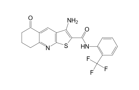 3-Amino-5-keto-N-[2-(trifluoromethyl)phenyl]-7,8-dihydro-6H-thieno[2,3-b]quinoline-2-carboxamide
