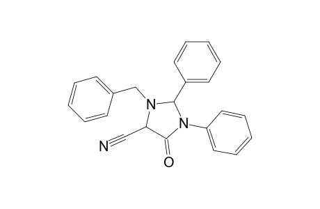 1-Benzyl-2,3-diphenyl-5-cyano-imidazolidin-4-one