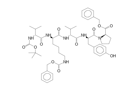 TERT-BUTYLOXYCARBONYL-VALINE-(BENZYLOXYCARBONYL)LYSINE-VALINE-TYROSINE-PROLINE-O-BENZYL PENTAPEPTIDE
