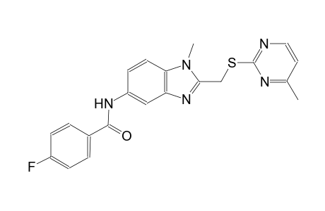 benzamide, 4-fluoro-N-[1-methyl-2-[[(4-methyl-2-pyrimidinyl)thio]methyl]-1H-benzimidazol-5-yl]-