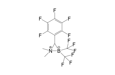 1,1-Dimethyl-3-(pentafluorophenyl)-2,2-bis(trifluoromethyl)-1-azonia-2-boratacyclopropane