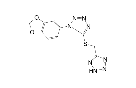 1H-tetrazole, 1-(1,3-benzodioxol-5-yl)-5-[(2H-tetrazol-5-ylmethyl)thio]-