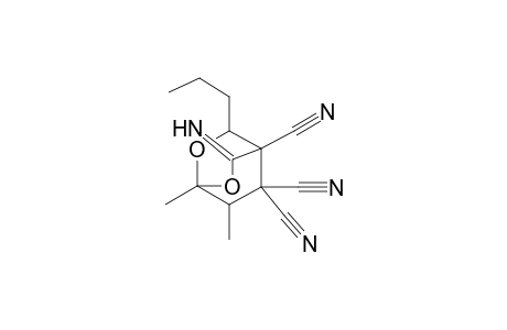 3-imino-1,7-dimethyl-5-propyl-2,6-dioxabicyclo[2.2.2]octane-4,8,8-tricarbonitrile