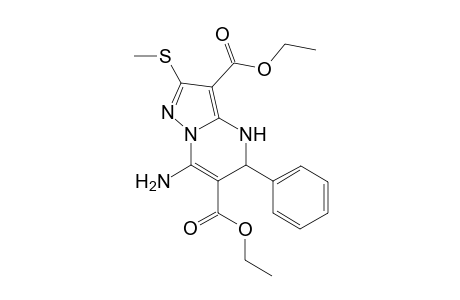 Diethyl 7-amino-4,5-dihydro-2-methylthio-5-phenylpyrazolo[1,5-a]pyrimidine-3,6-dicarboxylate