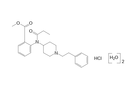 N-(1-phenethyl-4-piperidyl)-N-propionylanthranilic acid, methyl ester, monohydrochloride, dihydrate