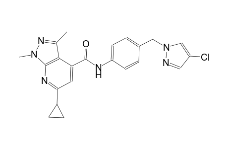 N-{4-[(4-chloro-1H-pyrazol-1-yl)methyl]phenyl}-6-cyclopropyl-1,3-dimethyl-1H-pyrazolo[3,4-b]pyridine-4-carboxamide