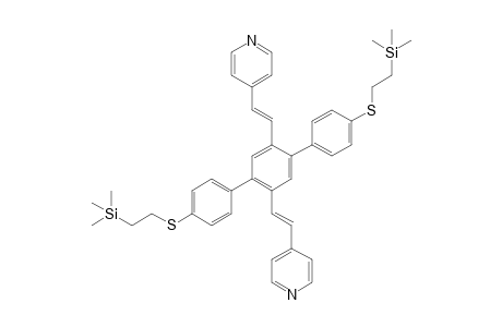 1,4-Bis{4-[2-(trimethylsilyl)ethylthio]phenyl}-2,5-bis[(E)-pyridin-4-ylvinyl]benzene